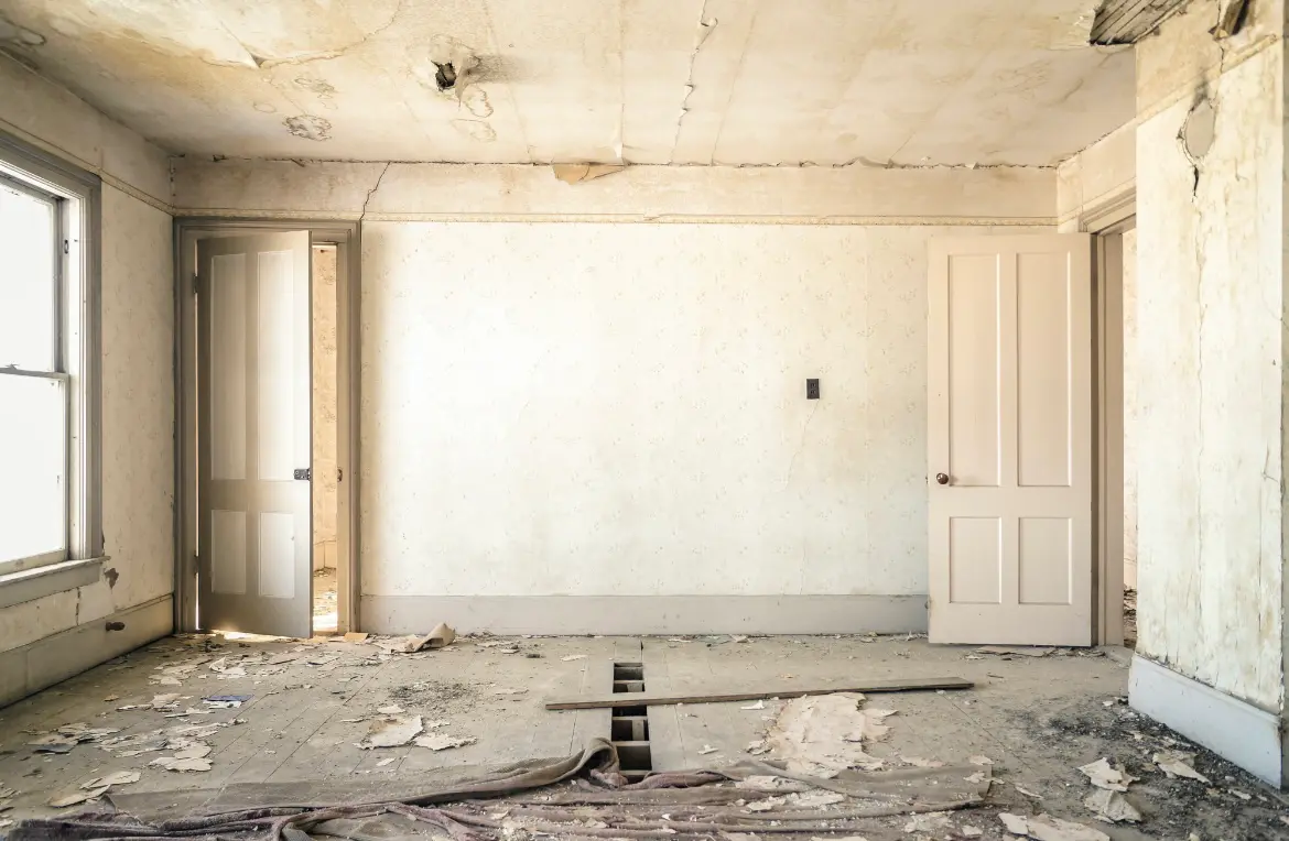 Waste disposal crew managing a cleanout project in East Rochester